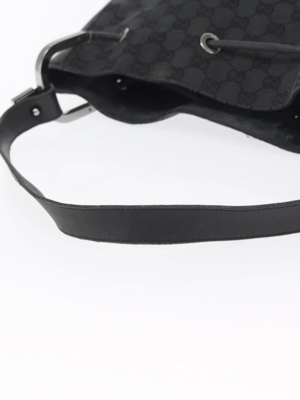 GUCCI GG Canvas Shoulder Bag Black Silver 001 3746 Auth 170401 - Picture 8 of 16